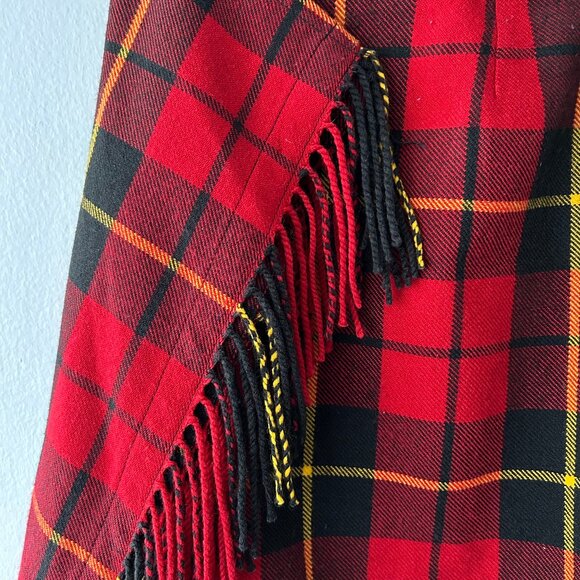JW Anderson x Uniqlo Red Plaid Wool Blend Midi Skirt Women’s Size 2 - Picture 3 of 8
